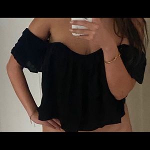 Sweetheart Black Top off shoulder